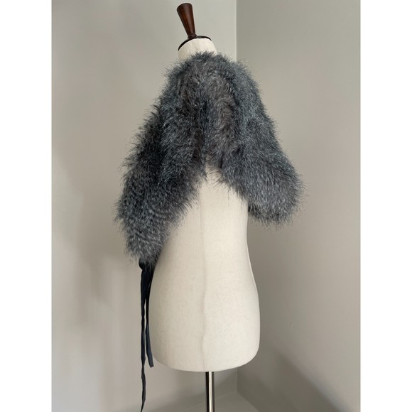 RANDOLPH DUKE The Look Faux Fur Removable Stole Collar, Silver & White - Picture 4 of 14
